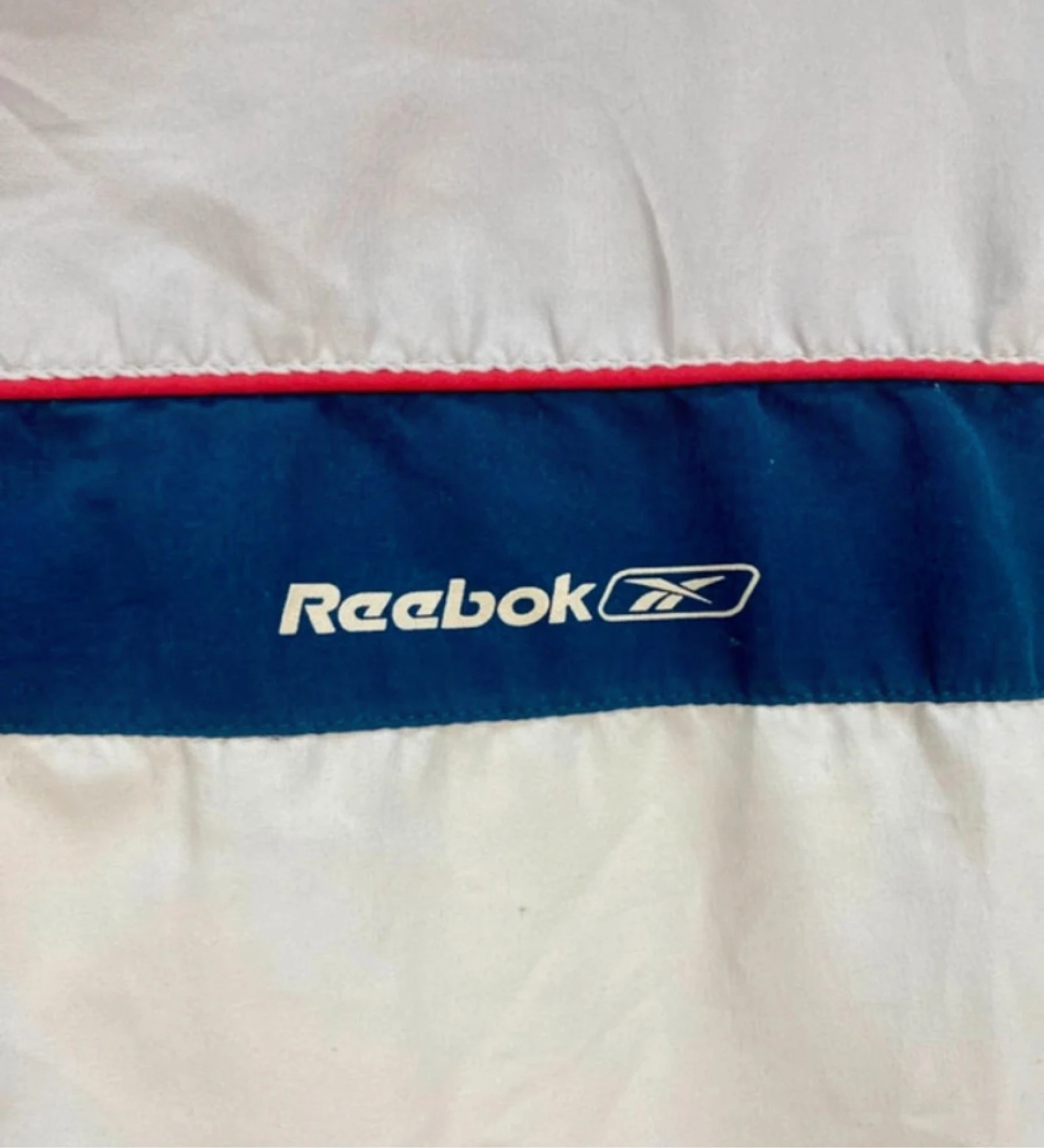Reebok Jaqueta Esportiva Vintage Branca e Azul Marinho Tamanho XL – photo 11